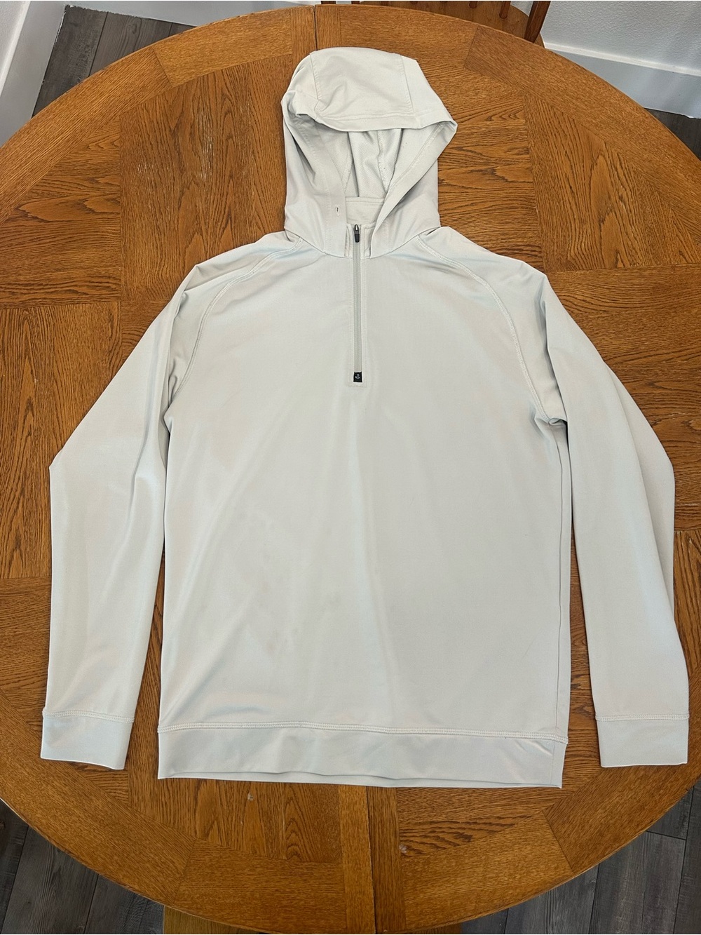 Swannies Golf Men’s Medium Lightweight Hooded Half-Zip Pullover Jacket Grey